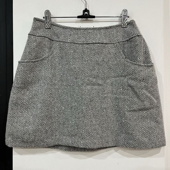 Express Dresses & Skirts - Vintage Express Compagnie Internationale Gray Wool Blend Mini Skirt Pockets 9/10